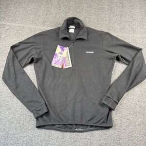 VTG Cannondale Jacket Mens Small Black Fleece Jersey Polartec Cycling Made USA